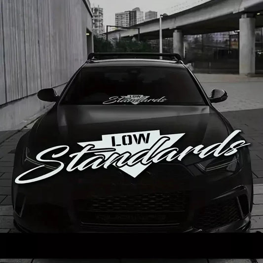 Low Standards Large Car JDM Sticker - DUB Euro Slammed Stance Window Decal