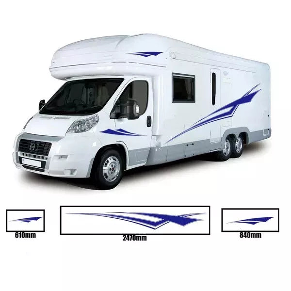 MOTORHOME GRAPHICS STRIPES UNIVERSAL ANY CAMPER VAN CARAVAN STICKERS DECAL CV2