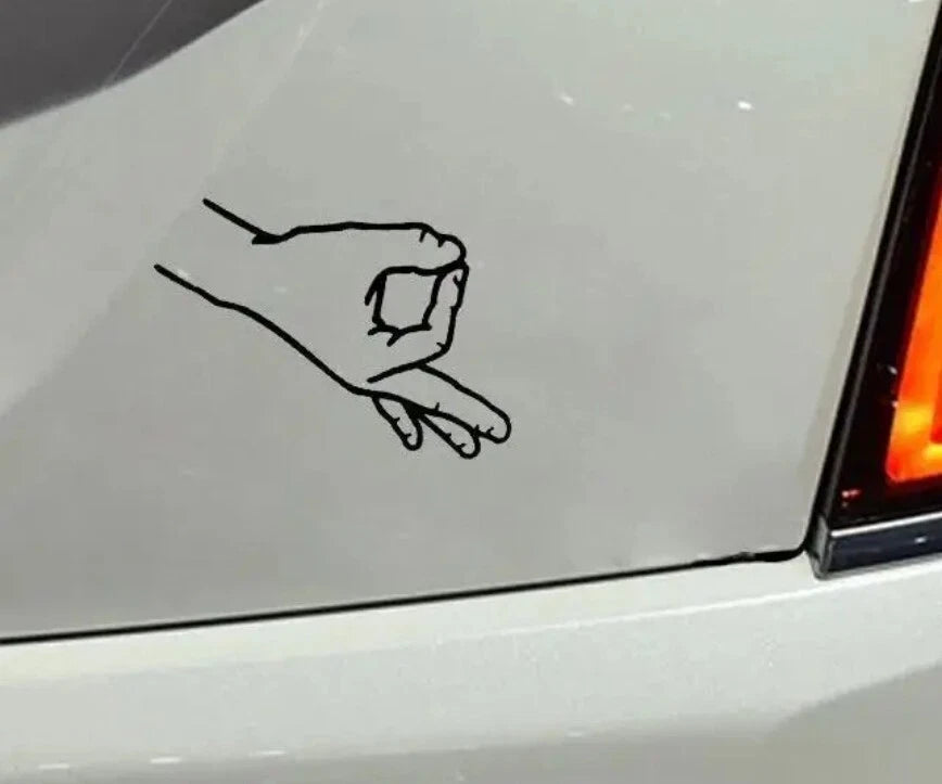 Circle Hand Game Funny Meme Laptop Vinyl Decal Car/Van/Window Sticker Dub