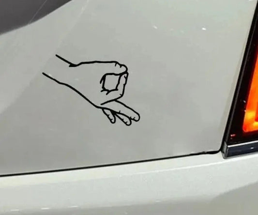 Circle Hand Game Funny Meme Laptop Vinyl Decal Car/Van/Window Sticker Dub