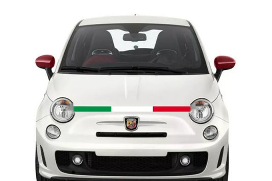 Fiat 500 Abarth Sport 595 695 Italian Italy Flag Front back Car Vinyl Stickers