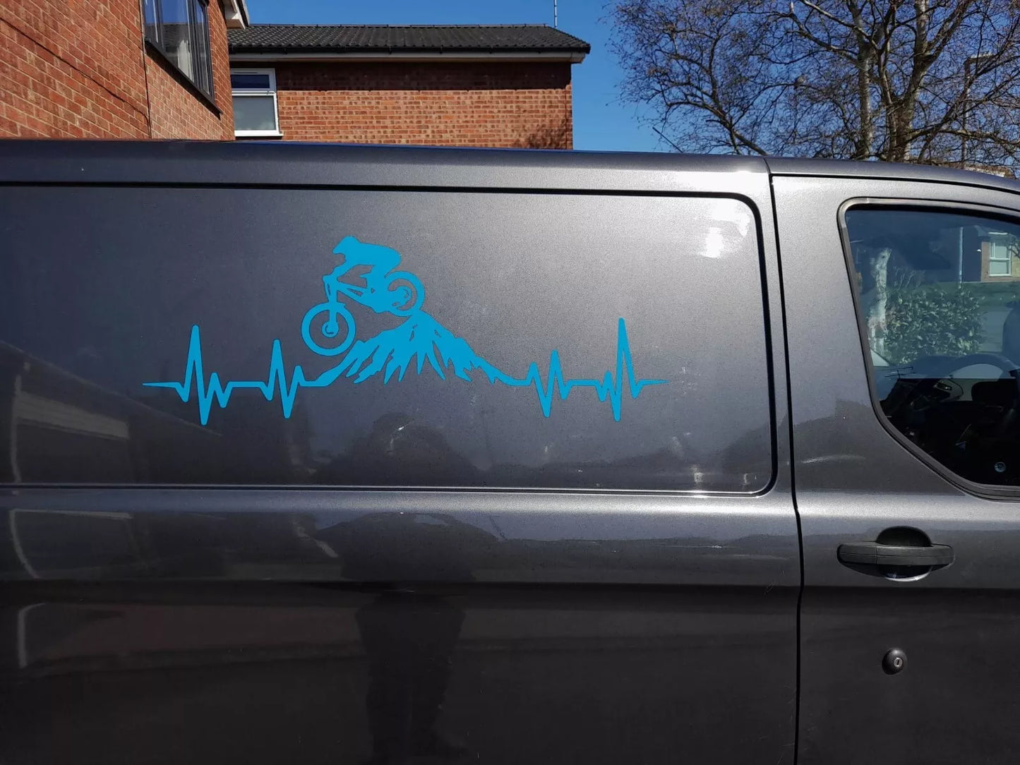 2x Mountain bike Vinyl Stickers Graphics Decals For Car Dirt Camper Van Caravan