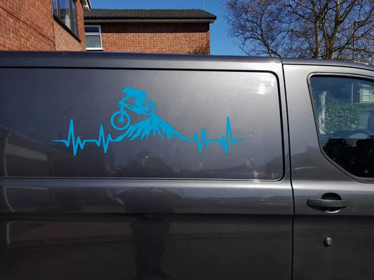 2x Mountain bike Vinyl Stickers Graphics Decals For Car Dirt Camper Van Caravan