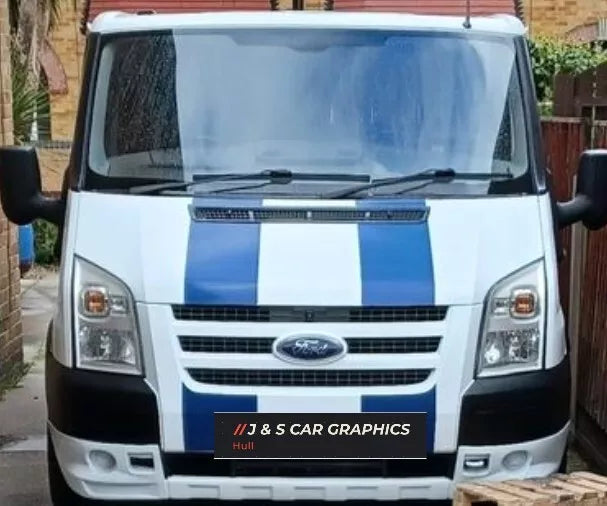 Bonnet Stripe Vinyl Graphics Fits Ford Transit MK6 MK7 SWB LWN Van