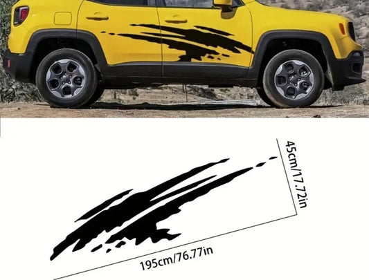 4x4 Mud Splash pair universal car graphics decal van sticker side decals camper