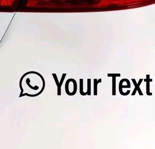 2X WHATSAPP PERSONALISED NAME CAR WINDOW BUMPER STICKER VINYL DECAL LARGE