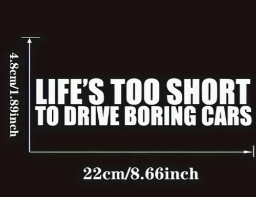 lifes too short Decal Sticker Car Bike Funny Bumper Vinyl Van Toolbox