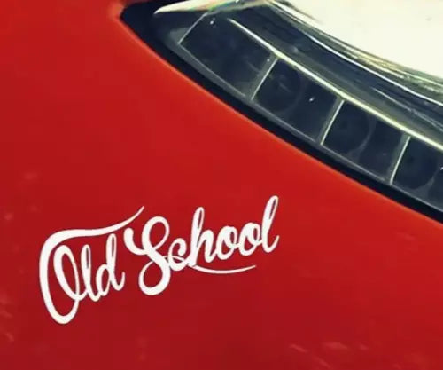old school Decal Sticker Car Bike Funny Bumper Vinyl Van Toolbox