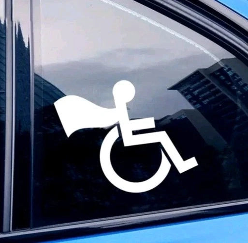 100mm Disabled Car Sticker Disability Wheelchair Handicapped Window Bumper Decal