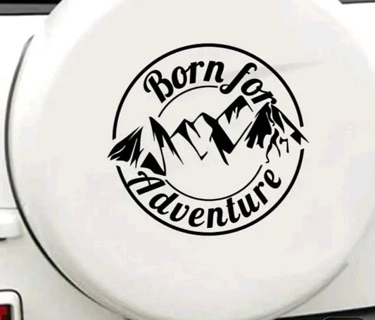 Born For Adventure Sticker Large Caravan Motorhome Camper Van Mountains Decal