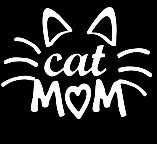 Cat Mom  On Board Car, Van, 4X4 Window/Bumper Vinyl Decal Sticker