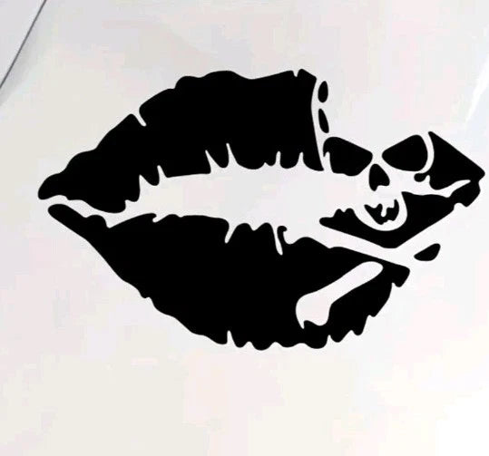 Skull Lips Car Window Sticker Bumper Decal JDM Drift DUB Euro Laptop Stance Sho