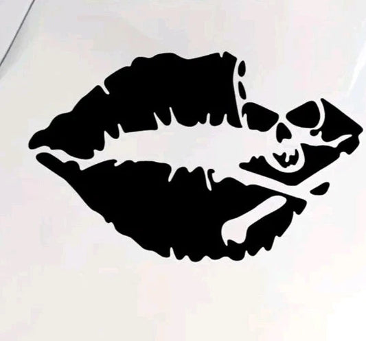 Skull Lips Car Window Sticker Bumper Decal JDM Drift DUB Euro Laptop Stance Sho