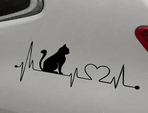 cat Heartbeat - Caravan/Car/Camper/Van Decal Sticker Graphic