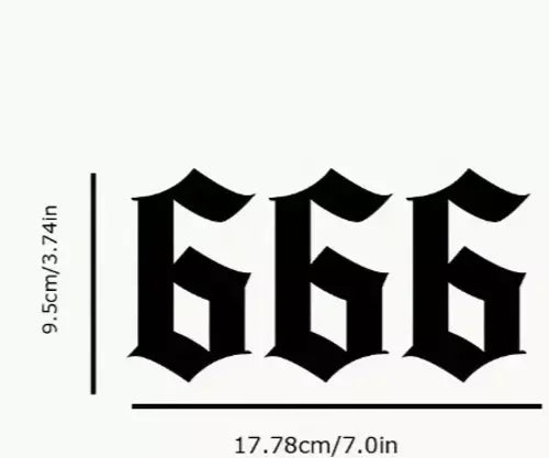 666 the devil Decal Sticker Car Bike Funny Bumper Vinyl Van Toolbox