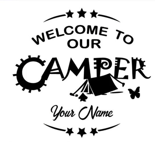 Welcome To Our Camper Decal Car Caravan Motorhome Camper Van Large Vinyl Sticker