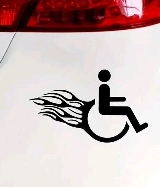 100mm Disabled Car Sticker Disability Wheelchair Handicapped Window Bumper Decal