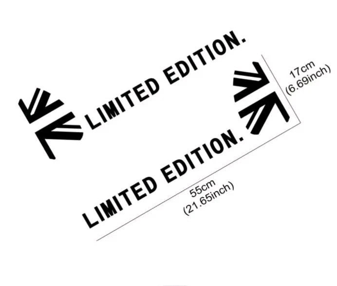 2x Union Jack Ltd Car/Van Camper Caravan Motorhome Decal Sticker Vinyl Graphic