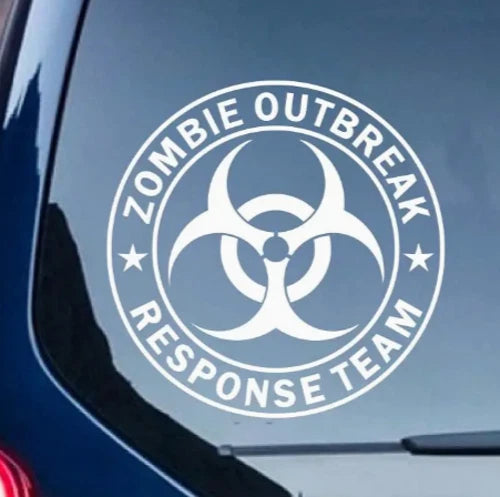 zombie outbreak  JDM Decal Sticker Car Bike Funny Bumper Vinyl Van Toolbox