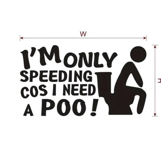 Speeding Car Window Sticker Bumper Decal JDM Drift DUB Euro Laptop Stance Show