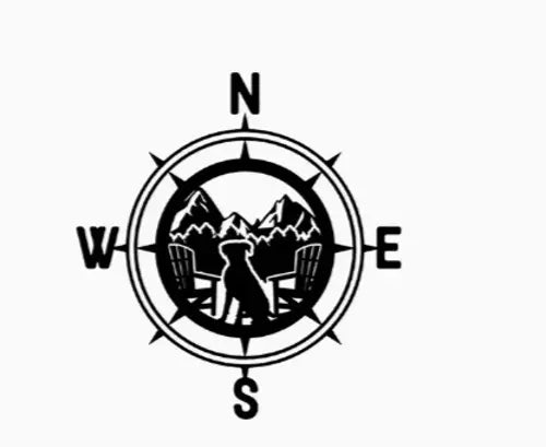 MOTORHOME CAMPER VAN CARAVAN / STICKERS / DECAL / GRAPHIC / COMPASS DOG