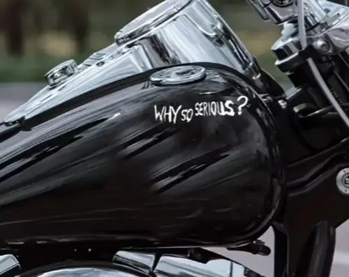 why so serious ? Decal Sticker Car Bike Funny Bumper Vinyl Van Toolbox