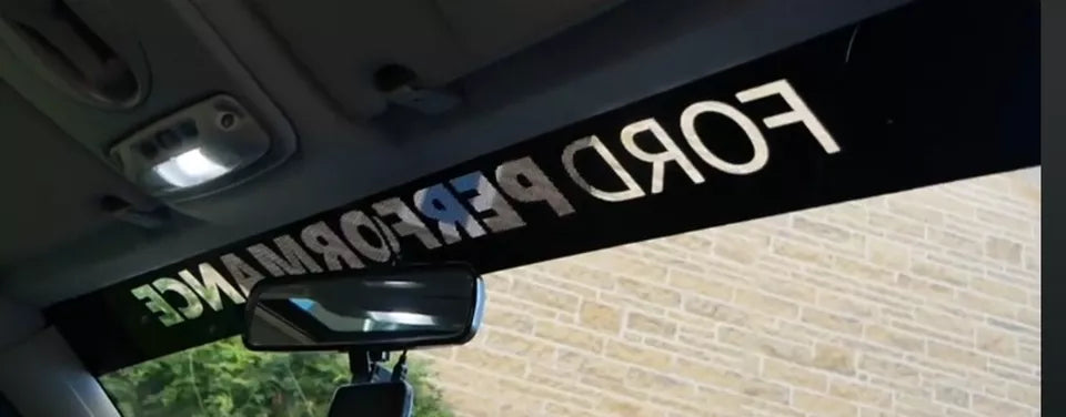 FORD PERFORMANCE CUT OUT TEXT SUNSTRIP