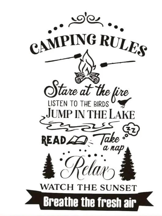 Camper Rules Vinyl Decal / Sticker / Motorhome- Rv Caravan Camper Decal