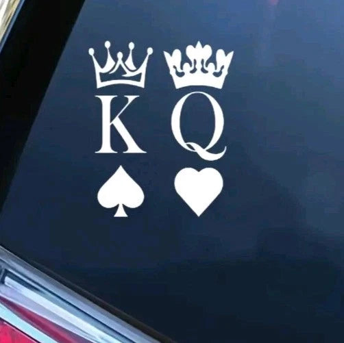King And Queen Window Sticker Bumper Decal JDM Drift DUB Euro Laptop Stance Show