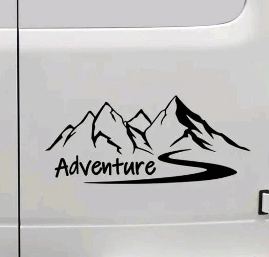 ADVENTURE MOUNTAIN DECAL 50cm CAMPERVAN MOTORHOME VAN GRAPHIC STICKER (Copy)