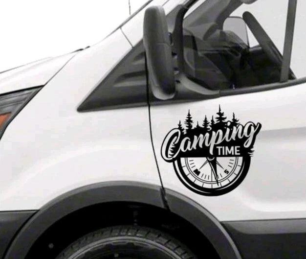 Camping Sticker Large Caravan Motorhome Camper Van Mountains Decal