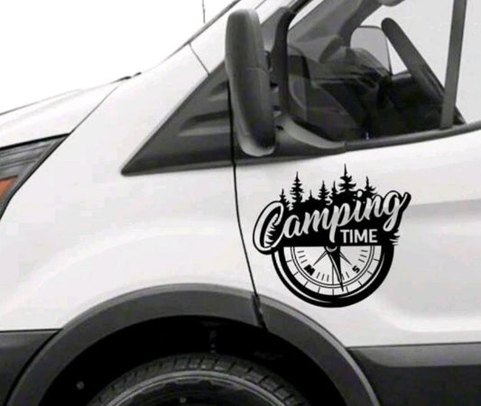 Camping Sticker Large Caravan Motorhome Camper Van Mountains Decal