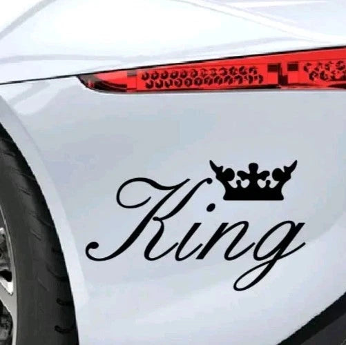 King Car Window Sticker Bumper Decal JDM Drift DUB Euro Laptop Stance Show