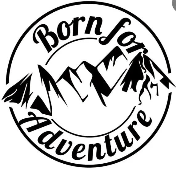Born For Adventure Camper Van Sticker, CampervanCaravan Motorhome Decal