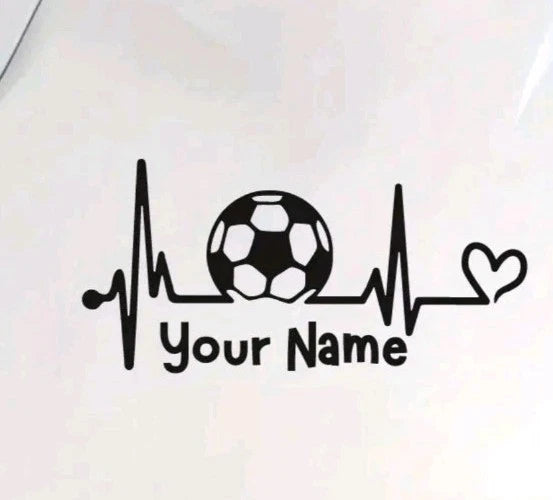 FOOTBALL CUSTOM PERSONALISED NAME CAR WINDOW BUMPER STICKER VINYL DECAL LARGE