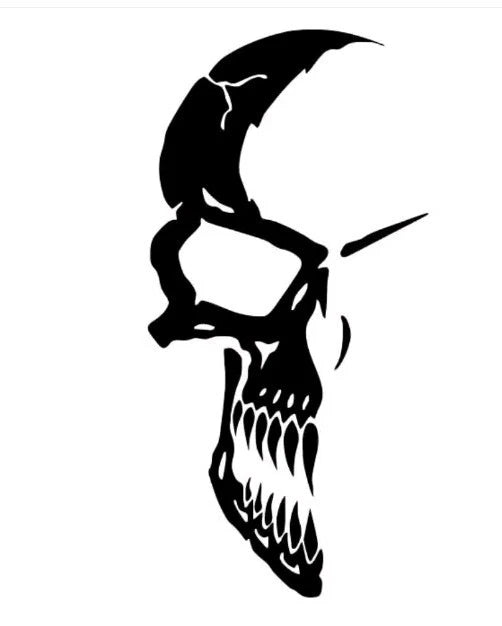 Smiling Skull  Decal Sticker EURO Car Van Laptop Truck Funny Jap Vinyl